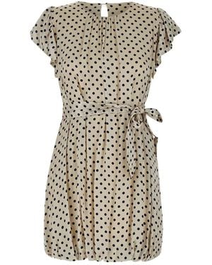 Kaos Polka-Dot Mini Balloon Dress - Multicolour