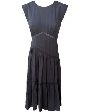 FRAME Abito Midi Con Arricciatura - Blu