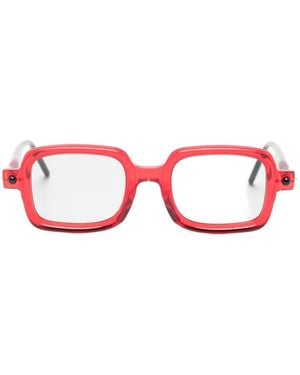 Kuboraum Maske P2 Square-Frame Sunglasses - Red