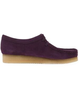 Clarks Wallabee Loafers - Purple