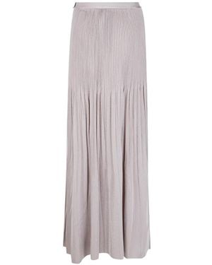 Giorgio Armani Jupe À Design Plissé - White