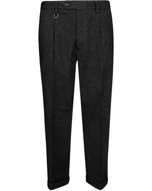 Paolo Pecora Denim-Effect Pants - Black