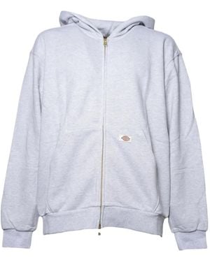 Dickies Fostoria Logo-Patch Zip-Up Hoodie - Blue