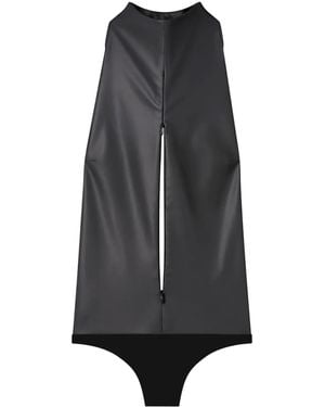 Courreges Backless Faux-Leather Body - Grey