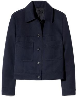 Nili Lotan Susannah Button-Up Jacket - Blue