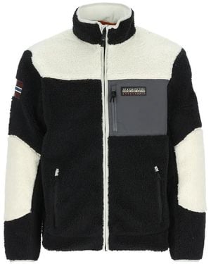 Napapijri Yupik Fleece-Texture Jacket - Black