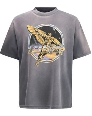 Represent Graphic-Print Cotton T-Shirt - Grey