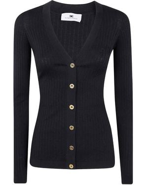 Elisabetta Franchi Cardigan A Coste - Blu