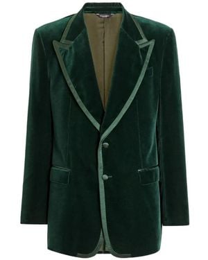 Dolce & Gabbana Single-Breasted Tuxedo Jacket - Green
