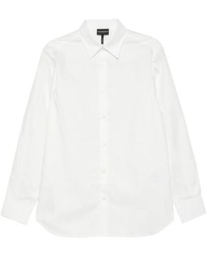 Emporio Armani Logo Cotton Shirt - White