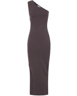 Elisabetta Franchi One-Shoulder Long Dress - Purple