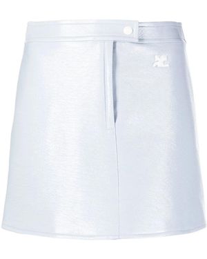 Courreges Logo Patch Miniskirt - Blue