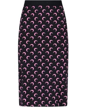Marine Serre Jupe À Motif Lune - Blue