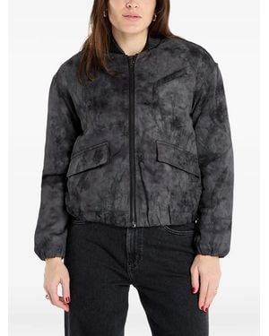 Desigual Floral-Embroidered Tie-Dye Jacket - Black