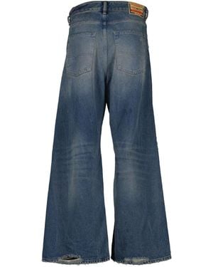 DIESEL Distressed Wide-Leg Jeans - Blue