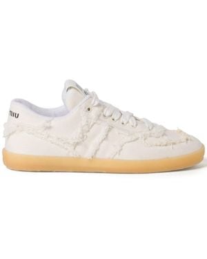 Miu Miu Denim Sneakers - White