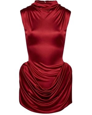 Magda Butrym Draped Mini Dress - Red