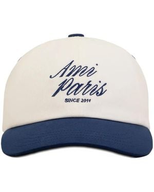Ami Paris Embroidery Cap - White