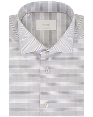 Eton Checked Shirt - Grey