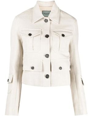 DURAZZI MILANO Multi-Pocket Cropped Jacket - Natural