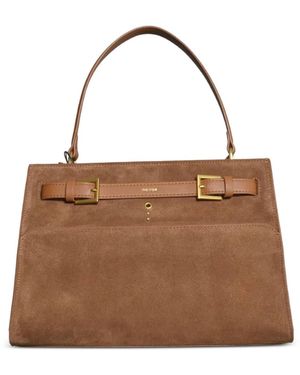 no:rae Medium Valegro Suede Tote Bag - Brown