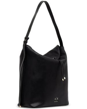 ARMANI EXCHANGE Beuteltasche Mit Logo-Print - Schwarz