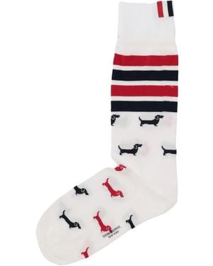 Thom Browne 4-Bar Hector Socks - White
