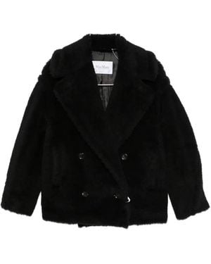 Max Mara Malcuno Double-Breasted Jacket - Black