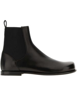Fendi Leather Ankle Boots - Nero