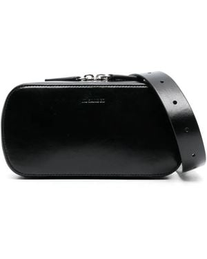Jil Sander ロゴエンボス レザーベルトバッグ - ブラック