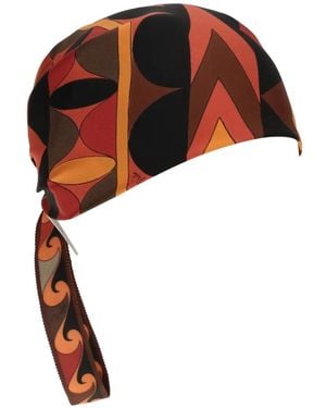 PUCCI Geometric-Print Silk Hairband - Red