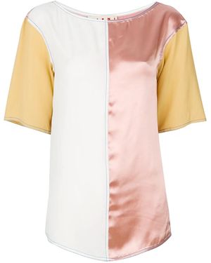 Marni Color Blocked Blouse - Pink