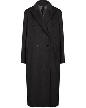 Loulou de Saison Abrigo Con Doble Botonadura - Negro