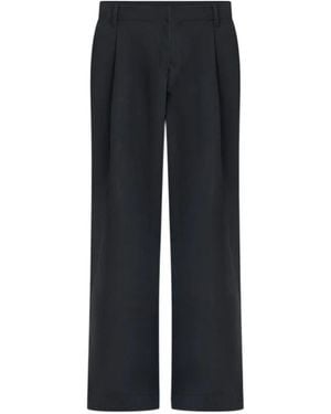 Belle Anna Pleated Wide-Leg Trousers - Black