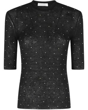 Rabanne Crew-Neck Top - Black