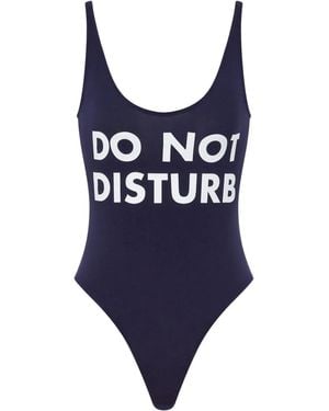 Moschino Do Not Disturb Badeanzug - Blau