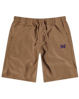 Needles Bermudas Con Logo Bordado Y Cordones - Blanco