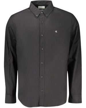 Calvin Klein Button-Down Long-Sleeve Shirt - Grey