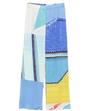 Pleats Please Issey Miyake Pleated Trousers - Blue