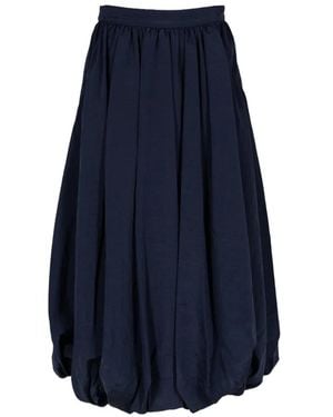 Cinq À Sept Allinae Gathered Bubble-Hem Mid Skirt - Blue