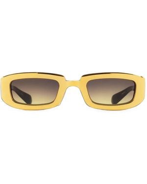 Jacques Marie Mage Ryder Rectangle-Frame Sunglasses - Metallic