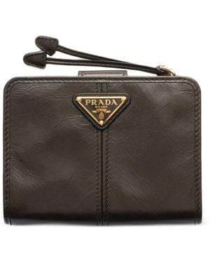 Prada Small Leather Wallet - Black
