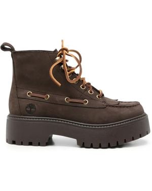 Timberland Lace-Up Platform Boots - Brown