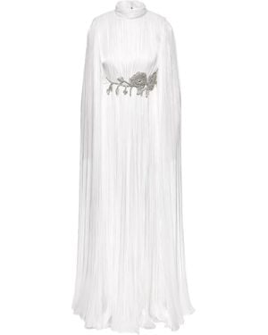Ana Radu Geplooide Maxi-Jurk - Wit