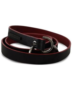 CoSTUME NATIONAL Skinny Leather Belt - Black