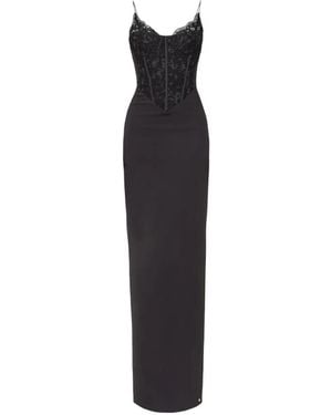 Nissa Corset Lace Maxi Dress - Black