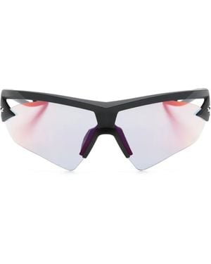 PUMA Logo-Plaque Oversize-Frame Sunglasses - Black