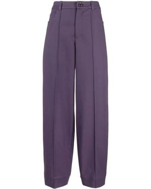 Aeron Tapered-Leg Wool Pants - Purple