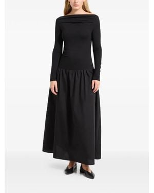 MARCELLA Winslet Long-Sleeve Maxi Dress - Black