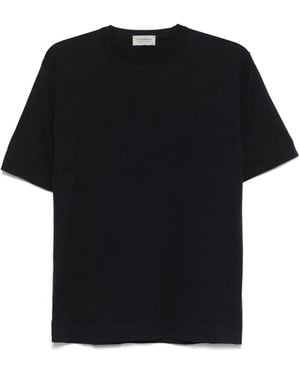 John Smedley Lorca Fine-Knit T-Shirt - Black